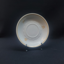 Блюдце чайное Сумской фарфоровый завод 16 см,фарфор,деколь.Винтаж СССР