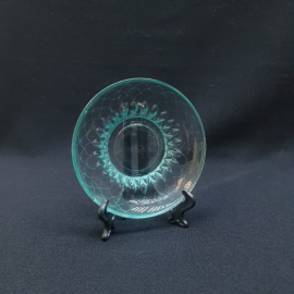 Блюдо стеклянное винтаж цветное стекло.