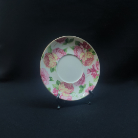 Блюдце для чая ,фарфор,деколь,17см,без клейма