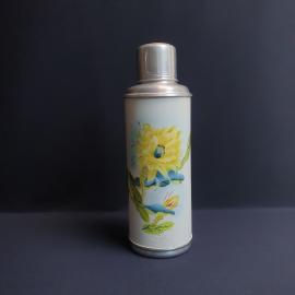 Термос метал,стекло 1 литр ,винтаж Китай