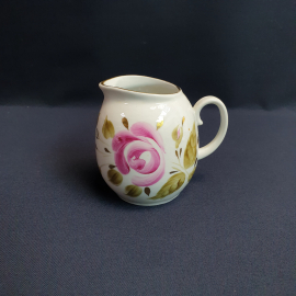 Сливочник Барановка, фарфор деколь позолота 250 мл, винтаж СССР