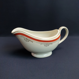 Соусник Рига, фарфор позолота 0.5 л, винтаж Латвия