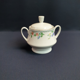 Сахарница, фарфор деколь позолота 400 мл, винтаж СССР