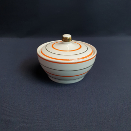 Сахарница Вербилки, фарфор позолота 0.2 л, винтаж СССР