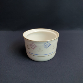 Сахарница без крышки Полонное, фарфор позолота деколь 0.3 л, винтаж СССР