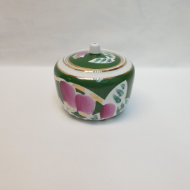 Сахарница Вербилки, фарор крытье позолота роспись 0.5 л, винтаж СССР