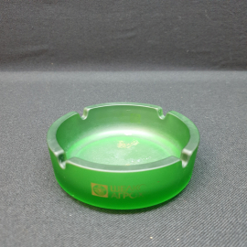 Пепельница 10 см "Шелково Агрохим", цветное стекло, дефект.