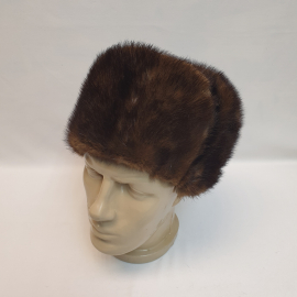 Шапка из натурального меха, маленький дефект шерсти. Винтаж, СССР.