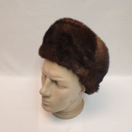 Шапка из натурального меха, внутри вязанная. Винтаж, СССР.