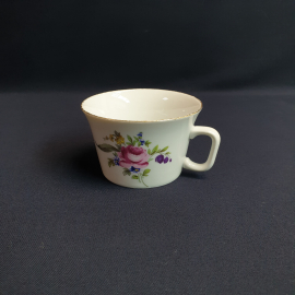 Чашка Thun, фарфор деколь позолота 160 мл, винтаж Чехословакия