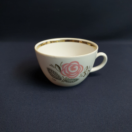 Чашка Кузяевск, фарфор деколь позолота 200 мл, винтаж СССР