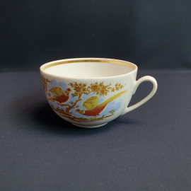 Кружка гигант Вербилки, фарфор деколь позолота 400 мл. винтаж СССР