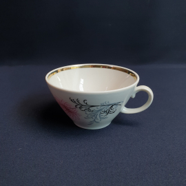 Чашка Дулево, фарфор деколь позолота 200 мл, винтаж СССР
