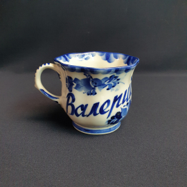 Кружка Гжель, керамика 300 мл, винтаж