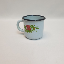 Кружка эмалированная, метал деколь 230 мл, дефекты, винтаж СССР