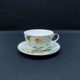 Чайная пара Elan gallery, фарфор деколь позолота 220 мл, винтаж