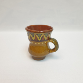Чашка кофейная, обливная керамика 100 мл, винтаж СССР