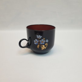 Чашка, стекло деколь 230 мл, винтаж СССР