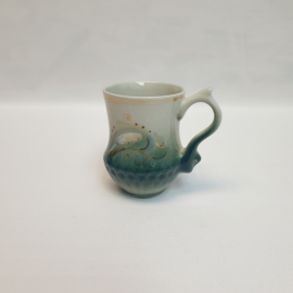 Чашка кофейная Полонное, керамика обливная 100 мл, винтаж СССР