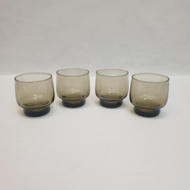 Набор из 4 кружек, цветное стекло 180 мл, винтаж СССР