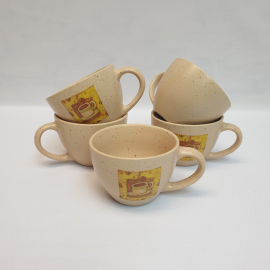 Набор из 5 чашек Коралл, керамика 200 мл, Китай