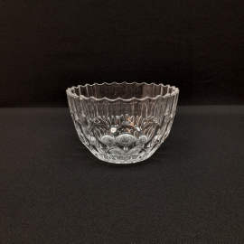 Салатник 14 см, стекло, рельев, 500 мл. Винтаж, СССР.