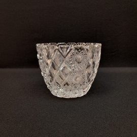 Салатник, хрусталь, ручная резка, 800 мл. Винтаж, СССР.