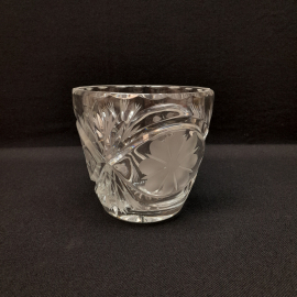 Ваза - конфетница 11 см, хрусталь, ручная резка, 600 мл. Винтаж, СССР.