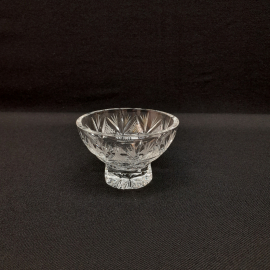 Креманка на ножке 6 см, хрусталь, ручная резка, 150 мл. Винтаж, СССР.