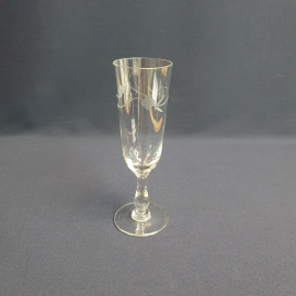 Бокал, стекло резка 150 мл высота 18 см, винтаж СССР