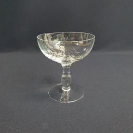 Креманка, стекло резка 150 мл высота 11 см, винтаж СССР