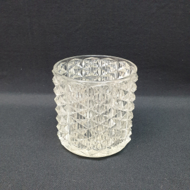 Плафон стекло рельефное, высота 12 см, диам. посад. места 4.5 см. Винтаж, СССР.