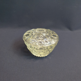 Икорница крышкой, стекло, 300 мл. Винтаж, СССР.