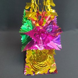 Новое новогоднее украшение длинная гирлянда из фольги, диаметр 15 см. Винтаж.