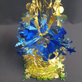 Новое новогоднее украшение гирлянда из фольги не большой длины, диаметр 19 см. Винтаж.