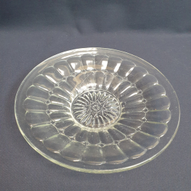 Блюдо стеклянное 24 см, Дятьковский, стекло. Винтаж, СССР.