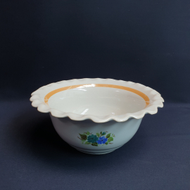 Салатник, фарфор, деколь, люстр, 1 литр. Винтаж, СССР.