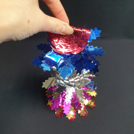 Новая новогодняя гирлянда из фольги, диаметр 13 см. Винтаж.