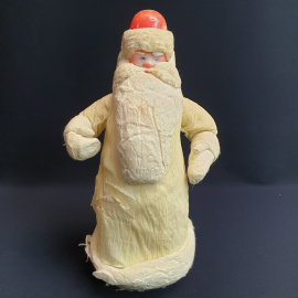 Дед Мороз ватный, высота 34 см, винтаж СССР