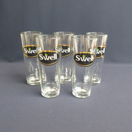 Набор из 5 стаканов, стекло деколь 380 мл, высота 17 см