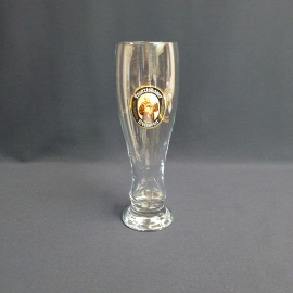 Пивной бокал, стекло деколь 0.5 л, винтаж