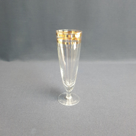 Бокал, стекло позота 150 мл, высота 16 см, винтаж СССР