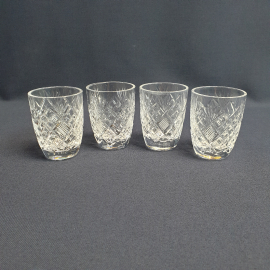 Набор из 4 стопок, хрусталь 70 мл 6.5 см, винтаж СССР