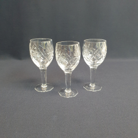 Набор из 3 рюмок, хрусталь 70 мл высота 12 см, винтаж СССР