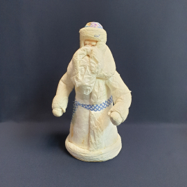 Дед Мороз ватный, высота 33 см, винтаж СССР