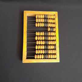 Счеты деревянные 24х17, деревянные костяшки. Винтаж СССР.