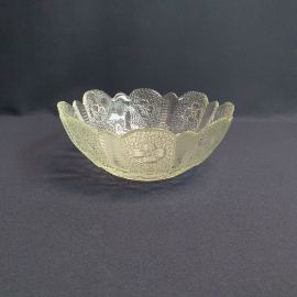 Ваза фруктовница, конфетница, стекло 8 см, винтаж СССР