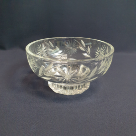 Ваза фруктовница, хрусталь высота 9 см, винтаж СССР