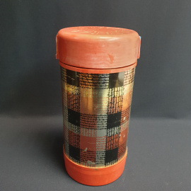 Термос пищевой с стеклянной колбой на 2 литра 31 см, отломана ручка. Винтаж, СССР.