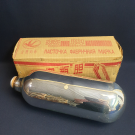 Колба стеклянная для термоса в коробке на 2 литра, длина 34 см. Китай.